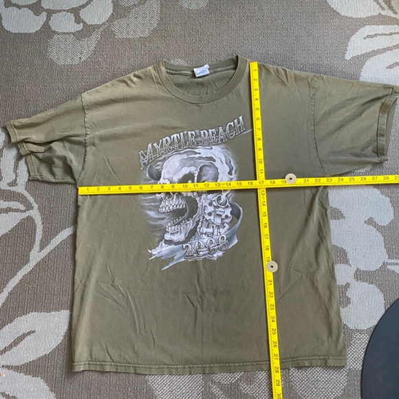 Myrtle Beach 2008 Spring Rally Army Green TENNESEE RIVER Tee Mens XL Gray Skull - Picture 3 of 10